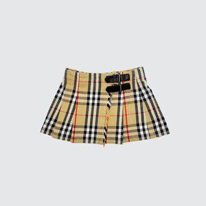 Burberry Kids Girls' Nova Check Skirt  Velcro Waist  Red Trim Size 3T/98